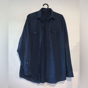 Men’s Navy Blue Axist Long Sleeve Button Down